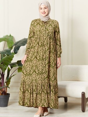 Önden Düğmeli Viskon Elbise Anne Elbisesi Pamuklu Kumaş Geniş Beden Önden Düğmeli Viskon Elbise Anne Elbisesi Pamuklu Kumaş Geniş Beden