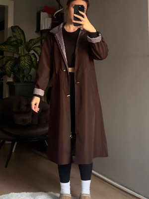 Kol Apoletli Trençkot Kahverengi Kol Apoletli Trençkot Kahverengi