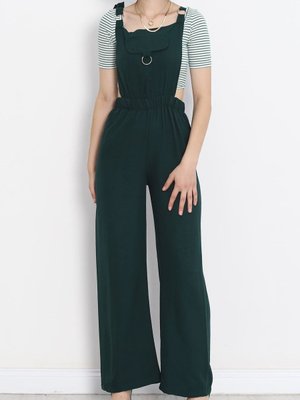 Beli Lastikli Tulum Zümrüt Beli Lastikli Tulum Zümrüt