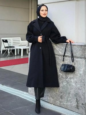 Catherina Kaşe Kaban Siyah