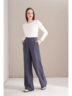 İndigo Palazzo Pantolon Bitter