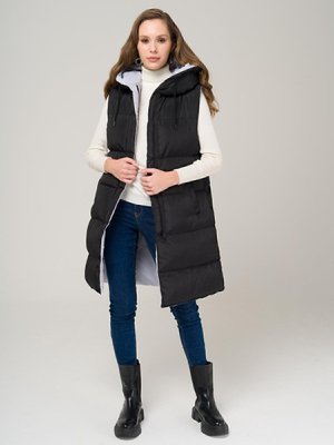 Kapüşonlu Çift Taraflı Şişme Yelek Siyah Gri Kapüşonlu Çift Taraflı Şişme Yelek Siyah Gri