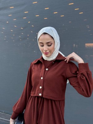 Kahverengi Nazenin Burgu Takım Kahve Kahverengi Nazenin Burgu Takım Kahve