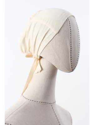 Ekru Silikonlu Kaymaz Bone