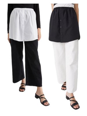 2’li Set Gömlek Içlik Etek Siyah Ve Beyaz 2’li Set Gömlek Içlik Etek Siyah Ve Beyaz