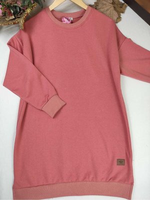 İki İplik Pamuk Penye Tesettür Tunik Sweatshirt
