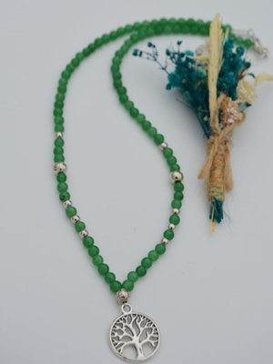Çok Renkli Yeşim Ve Hayat Ağacı Kolye
