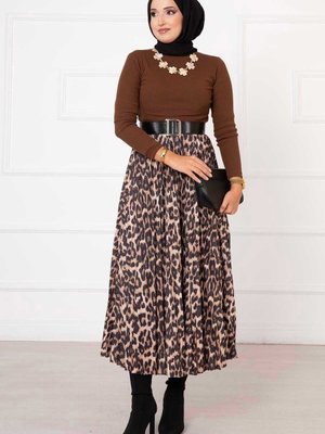 Leopar Desenli Pilise Etek Leopar Desenli Pilise Etek