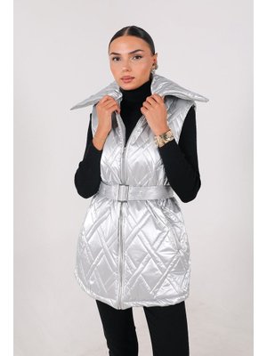 Gümüş Şişme Varaklı Yelek