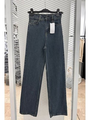 Koyu Mavi Palazzo Kot Pantolon