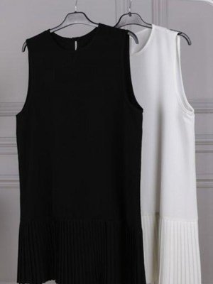 Piliseli Gömlek Tunik İçlik Siyah Ekru 2'li