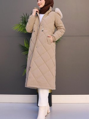 Clara Kürklü Mont Bej Clara Kürklü Mont Bej