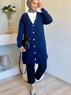 Lacivert Triko Hırka