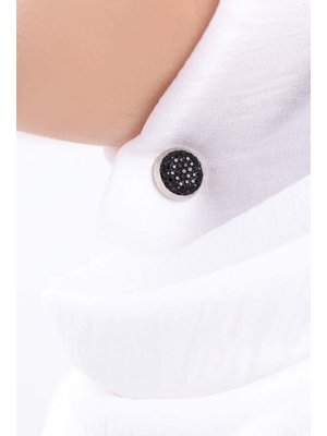 Eşarp Ve Şal Mıknatısı Siyah Taşlı