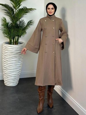 Jeremiah Hakim Yaka Düğmeli Astarlı Kaban Vizon Jeremiah Hakim Yaka Düğmeli Astarlı Kaban Vizon