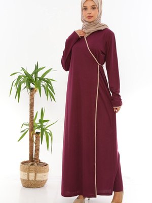 Yandan Bağlamalı Namaz Elbisesi Mürdüm Yandan Bağlamalı Namaz Elbisesi Mürdüm