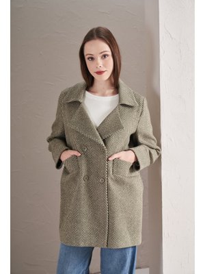 Haki Balık Sırtı Ceket