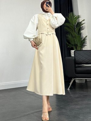 Nevin Cepken Etek Takım Bej