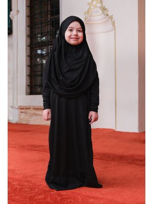 Siyah Çocuk Namaz Elbisesi