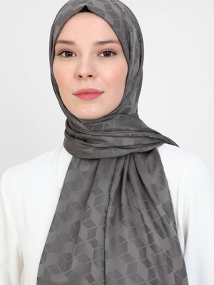 Diamond Küp Desen Şal Fume
