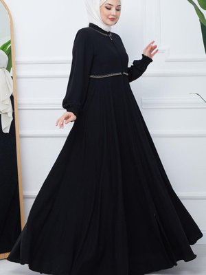 Nakışlı Mevlana Ferace Siyah