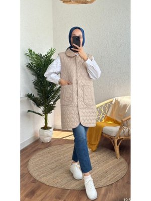 Kalp Desenli Kapitone Yelek Kalp Desenli Kapitone Yelek