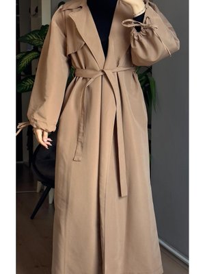 Kol Detaylı Trençkot Camel Kol Detaylı Trençkot Camel