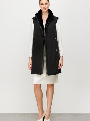 Siyah Füme İçi Peluş Fermuarlı Yelek Siyah Füme İçi Peluş Fermuarlı Yelek