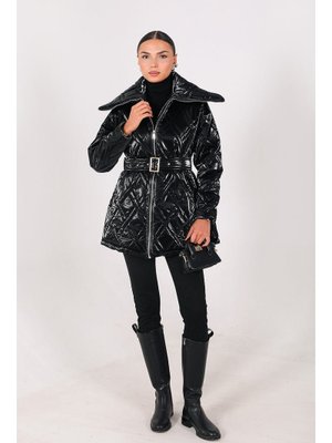 Siyah Şişme Mont