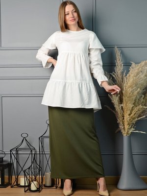 Haki Pinkmark Klasik Etek Haki Pinkmark Klasik Etek