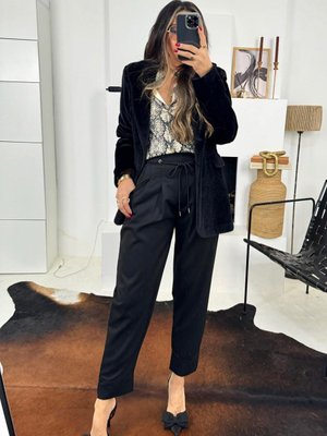 Siyah Arka Bel Lastik Pensli Pantolon Siyah Arka Bel Lastik Pensli Pantolon