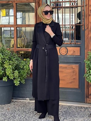 Miss Dalida Triko Yelek T25k Siyah