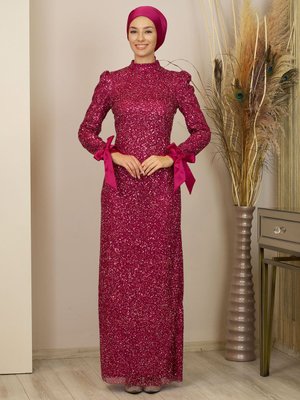 Fuşya Sultan Abiye Elbise Fuşya Sultan Abiye Elbise