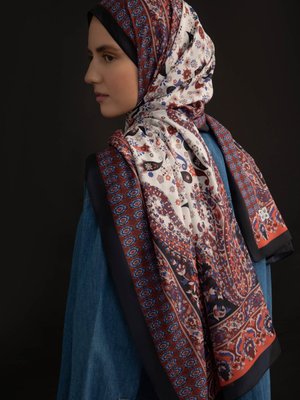 Cok Renkli Etnik Desenli Şal