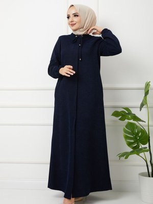 Şönil Kumaş Kışlık Comfort Ferace Lacivert