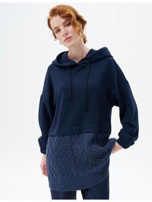 Triko Garnili Sweatshirt Koyu Lacivert