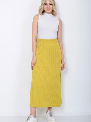 Triko Etek Oversize Hardal