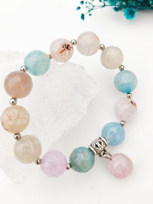 Pembe Madagaskas Akiği Sifa Bilekliği