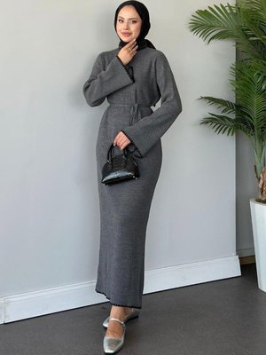 Zeynep Triko Elbise Füme Zeynep Triko Elbise Füme