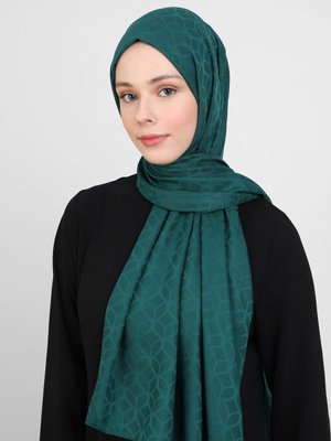 Zümrüt Diamond Yaprak Desen Şal