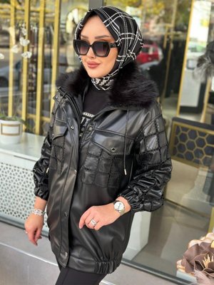 Yakası Kürklü Ceket