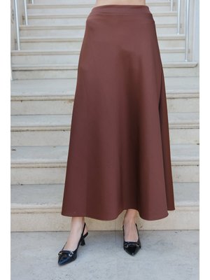 Kahverengi Beli Lastikli Scuba Etek Kahverengi Beli Lastikli Scuba Etek