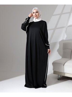 Manşetli Ve Biye Detaylı Namaz Elbisesi