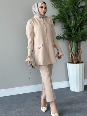 Maral Pantolonlu Takım Bej