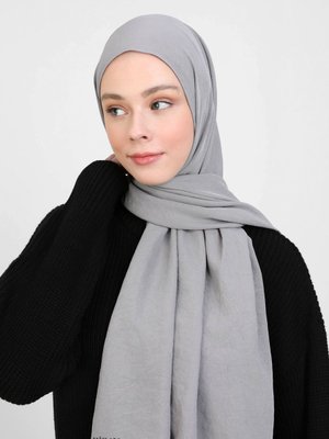 Gri Pamuk Cazz Şal