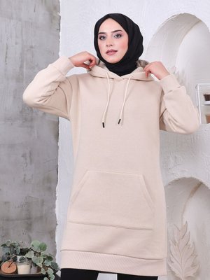 İplik Şardonlu İçi Pamuklu Sıcacık Tesettür Tunik