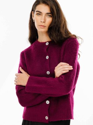 Premium Tüy Dokulu Bordo Hırka