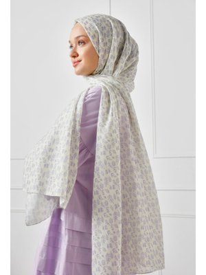 Lila Desenli Şal