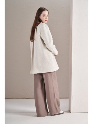 Ekru Balık Sırtı Ceket