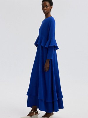 Fırfır Detaylı Krep Elbise